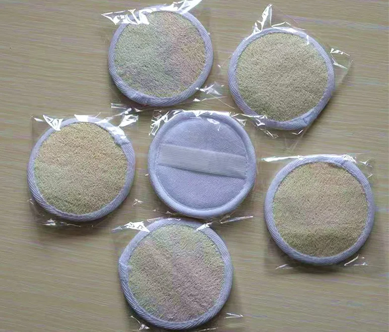 Natural Loofah Sponge Manual Facial Cleansing Scrubber Handheld Pad 10 Packs Exfoliating Loofah Face Brush Cleanser