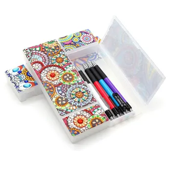 

5D DIY Diamond Painting Storage Box Diamond Embroidery Craft Student DIY Pencil Box Decoration Birthday Christmas Gift