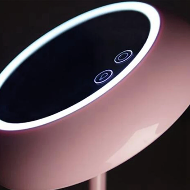 Led складное зеркало двухстороннее зеркало увеличительное стекло перезаряжаемая Настольная лампа с ящиком для хранения для макияжа Путешествия