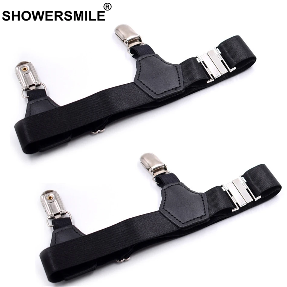 SHOWERSMILE Мужские аксессуары черные подтяжки для носков мужские чулок регулируемые