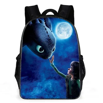 

16 Inch Catoon How to Train Your Dragon 3 Children School Bags Orthopedic Backpack Kids School Boys Girls Mochila Infantil Bags