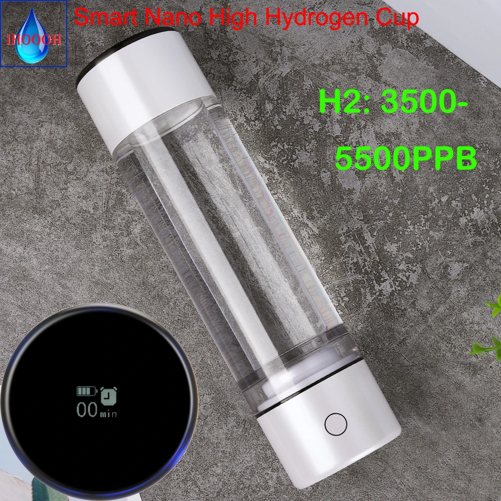 Portable Smart MRET OH 7.8HZ Molecular Resonance Nano Ultra High Hydrogen Generator H2 Ionizer Alkaline Water Bottle 5500ppb