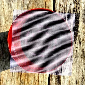 

100pcs Home Bottom Grid Mat Glass Fiber Flower Pot Mesh Pad Hole Breathable Anti Corrosion Garden Supplies Leakproof Portable