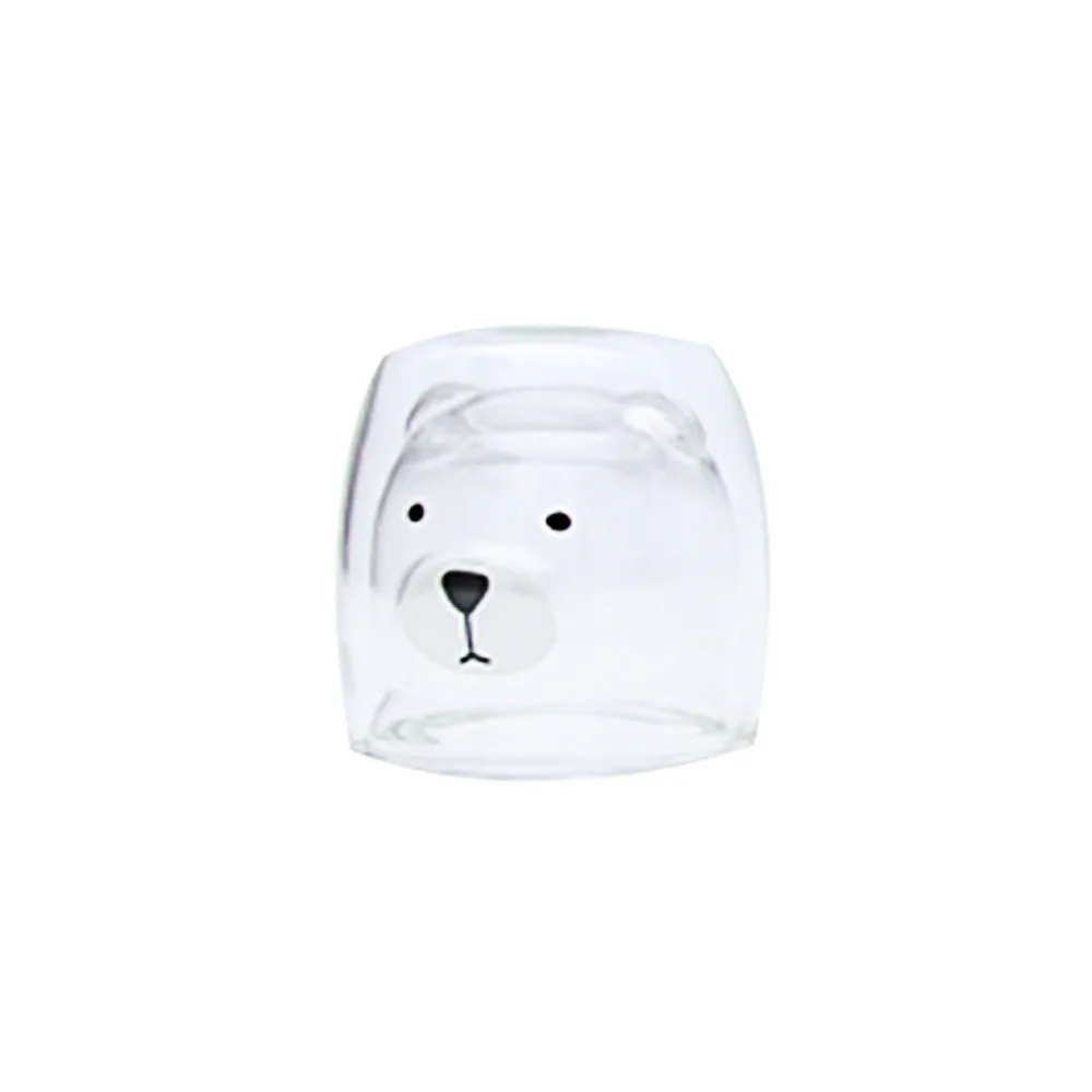 Креативная прозрачная двойная боросиликатная стеклянная мультяшная панда утка кофейная чашка Молочный Сок Милая чашка кошка коготь чашка# YL10 - Цвет: A