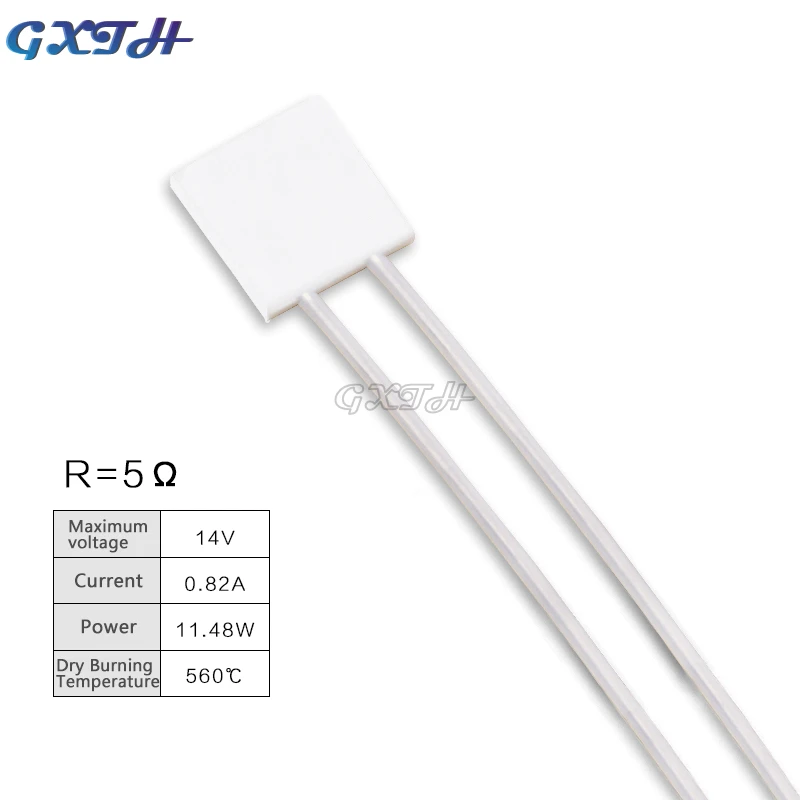 Riscaldatore In Ceramica Metallica MCH - 10x10 Mm - 18V - Max 600°C - Per Striscione, Bidet, Bigodino