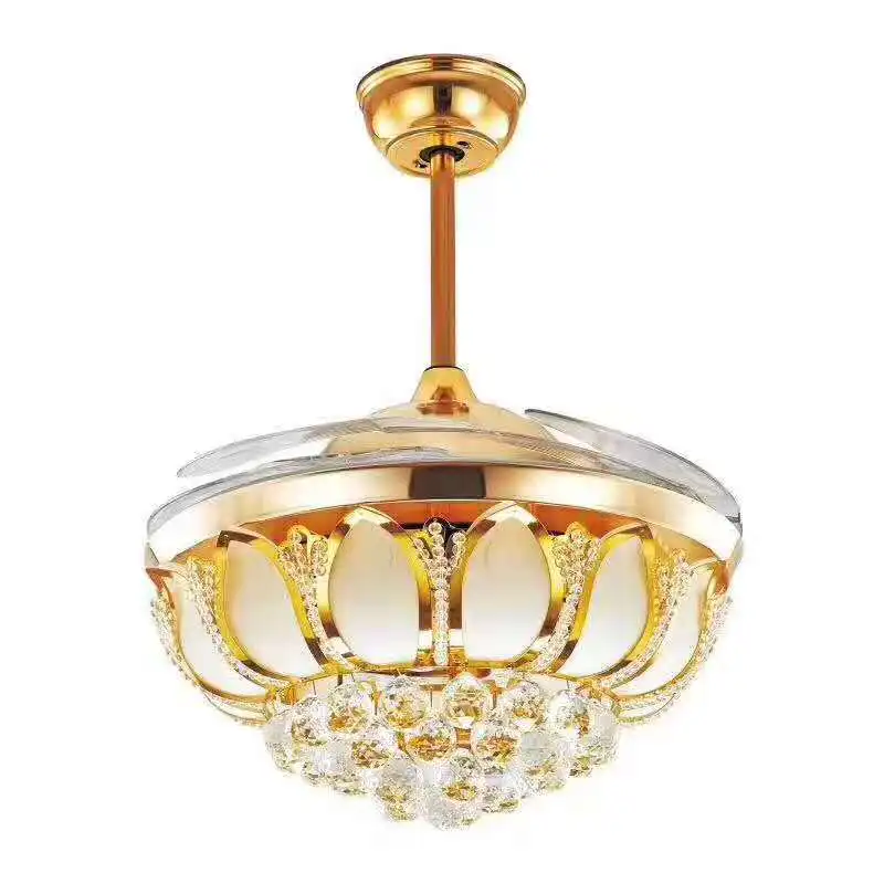 

Ceiling Fan Light Hidden Electric Fan Lamp Living Room Restaurant Household with LED Minimalist Modern 42-Inch Energy Saving Fan