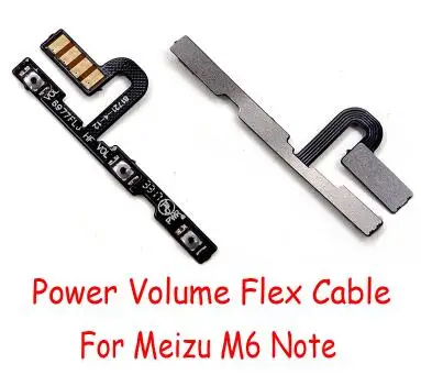 Кнопка включения/выключения кнопки громкости гибкий кабель лента для Meizu M2 M3 M3s M5 M6 M5s Pro 6 M6S X8 Note 8 15 15 Plus 16 16 Ремонт - Цвет: For Meizu M6 Note