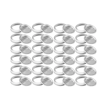 

Mason Jar Canning Lids Regular Mouth Lids and Bands 48 Pcs,Split-Type Lids Leak Proof and Secure Canning Jar Caps (70mm)