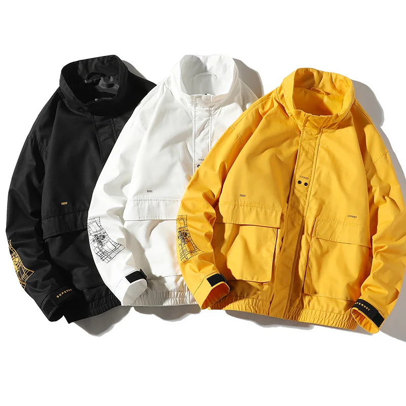 

Fall 2019 New Letter Printing ins Tide Brand Loose Jacket Men's Casual Jacket