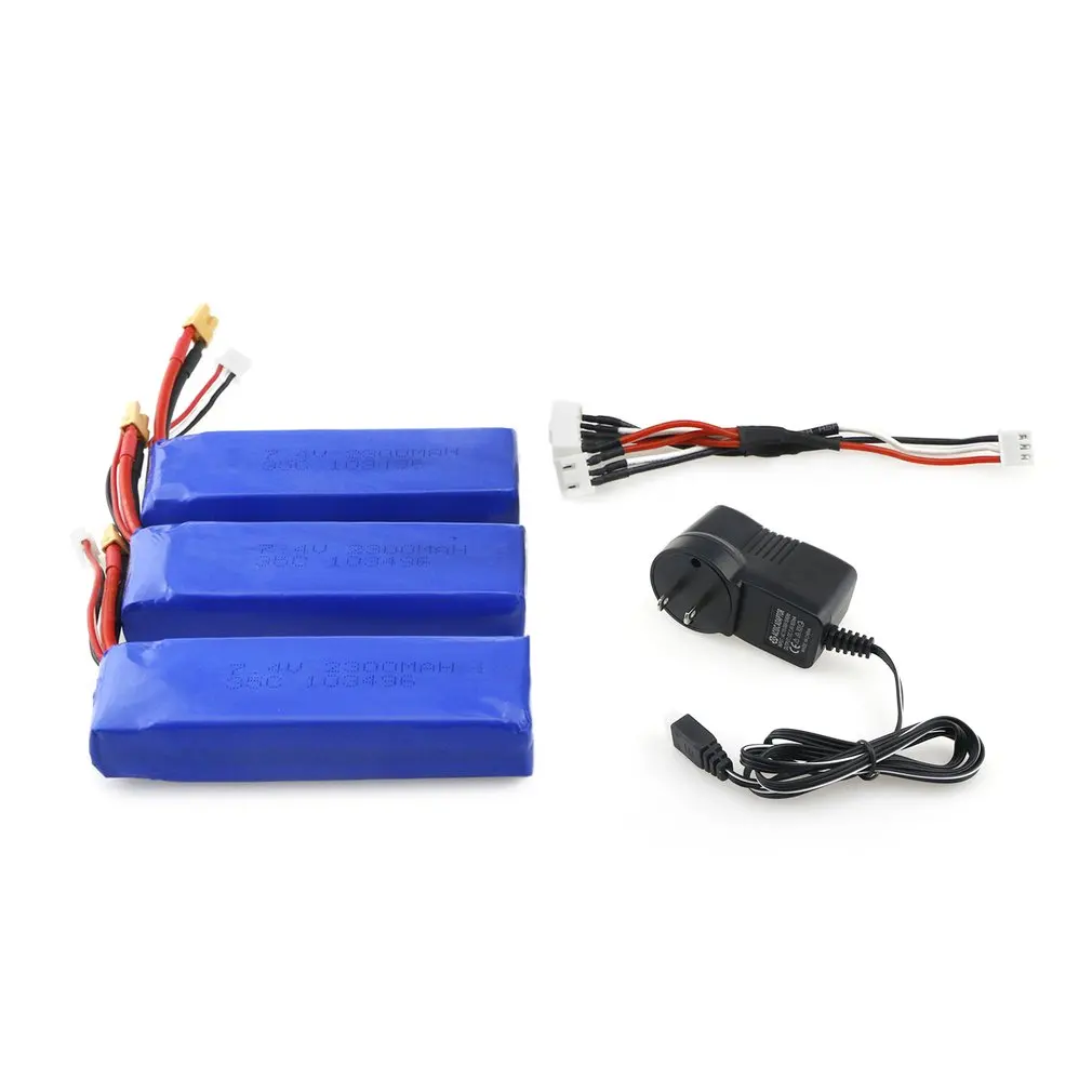 

MJX 7.4V 2300mAh 2S 35C Li-po Rechargeable Battery MJX Bugs 6 B6 RC Drone Quadcopte 3Pcs Upgraded with XT30 Plug hi