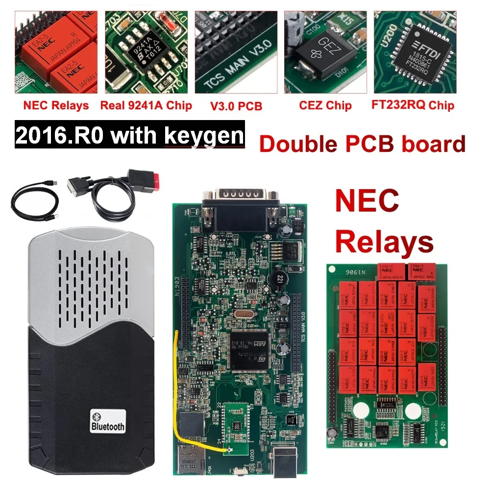 OBD сканер для delphi ds150e ds 150e для TCS vci с R3,00 Keygen Bluetooth obd2 автомобили Грузовики диагностический инструмент