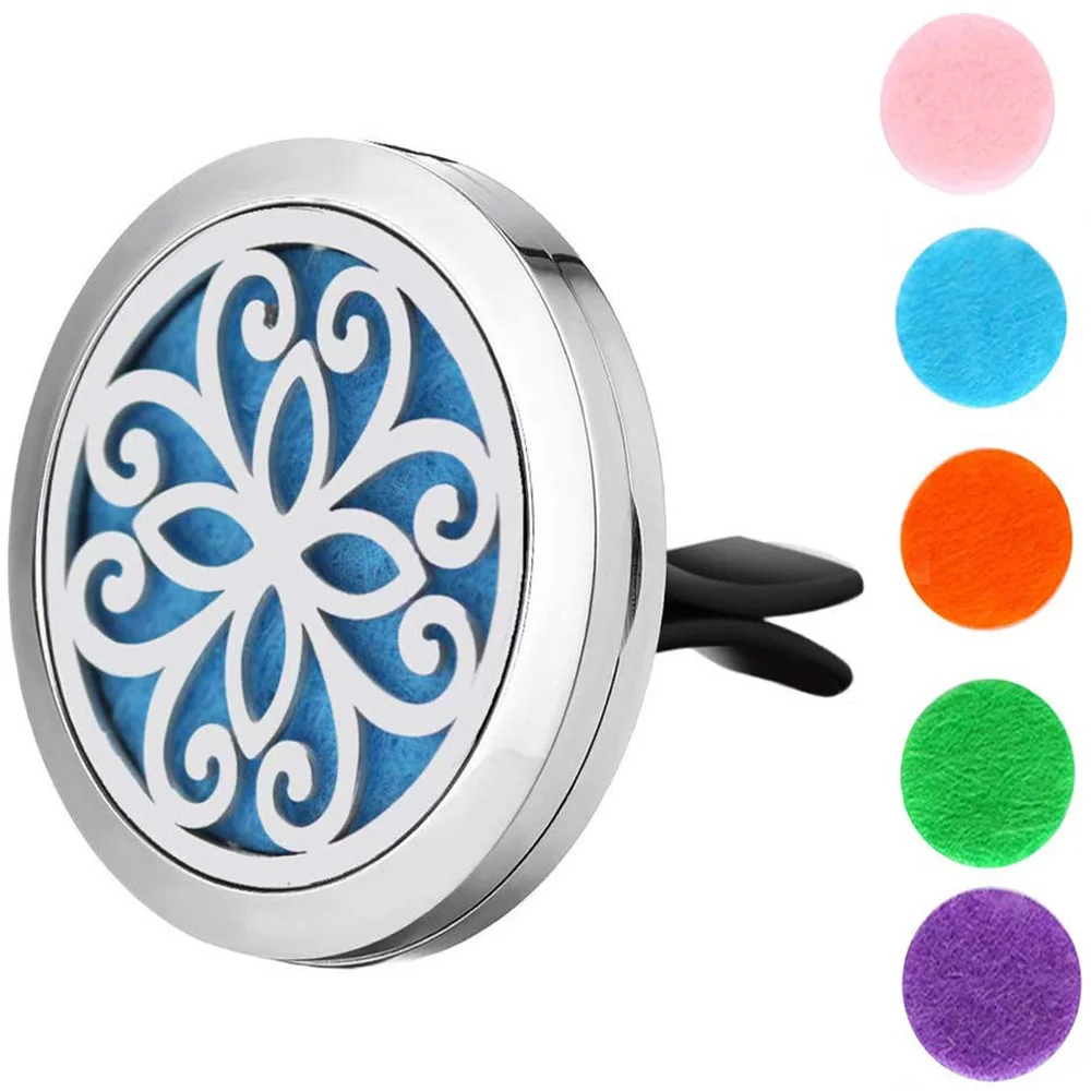 

BOFEE Perfume Locket Clip Magnetic Aromatherapy Diffuser Essential Oil Aroma Box 316L Stainless Steel Car Auto Vent Freshener