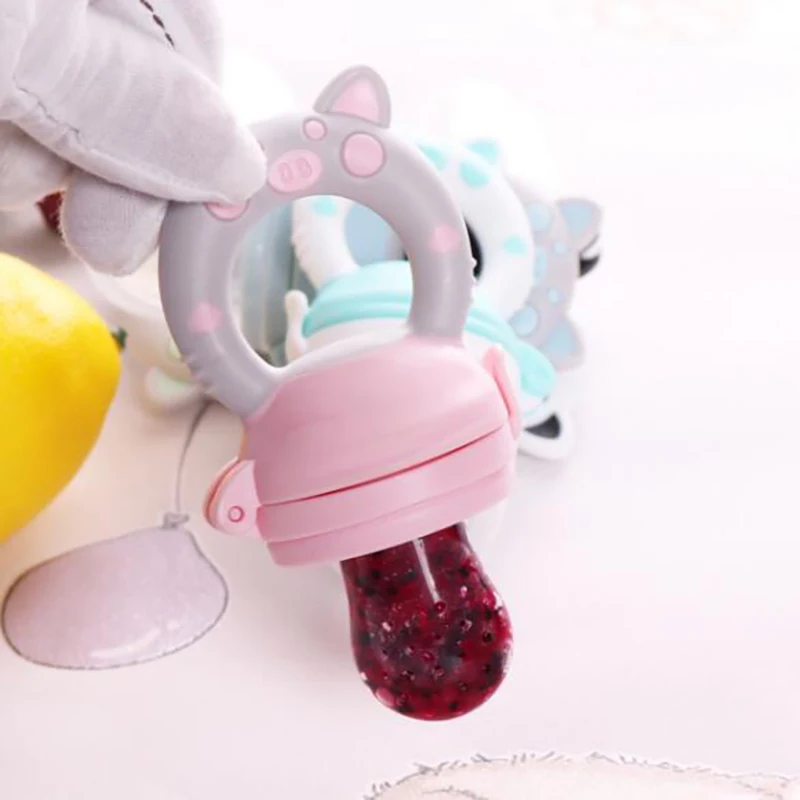 Infant Fruit Feeding Nibbler Newborn Baby Pacifier Silicone Food Supplement Feeder Pacifier Chewable Teether YON010