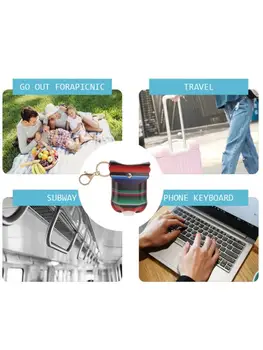 

60ml Empty Bottle with Camo Stripes Keychain Holder Set Hand Sanitizer Container K1KB