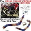 Slip on Motorcycle Exhaust Front Link Pipe For Honda CB190 CB190F CBF190 CBF190R Escape Moto Modify Muffler Titanium Alloy Tube