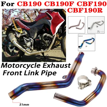 Slip on Motorcycle Exhaust Front Link Pipe For Honda CB190 CB190F CBF190 CBF190R Escape Moto Modify Muffler Titanium Alloy Tube
