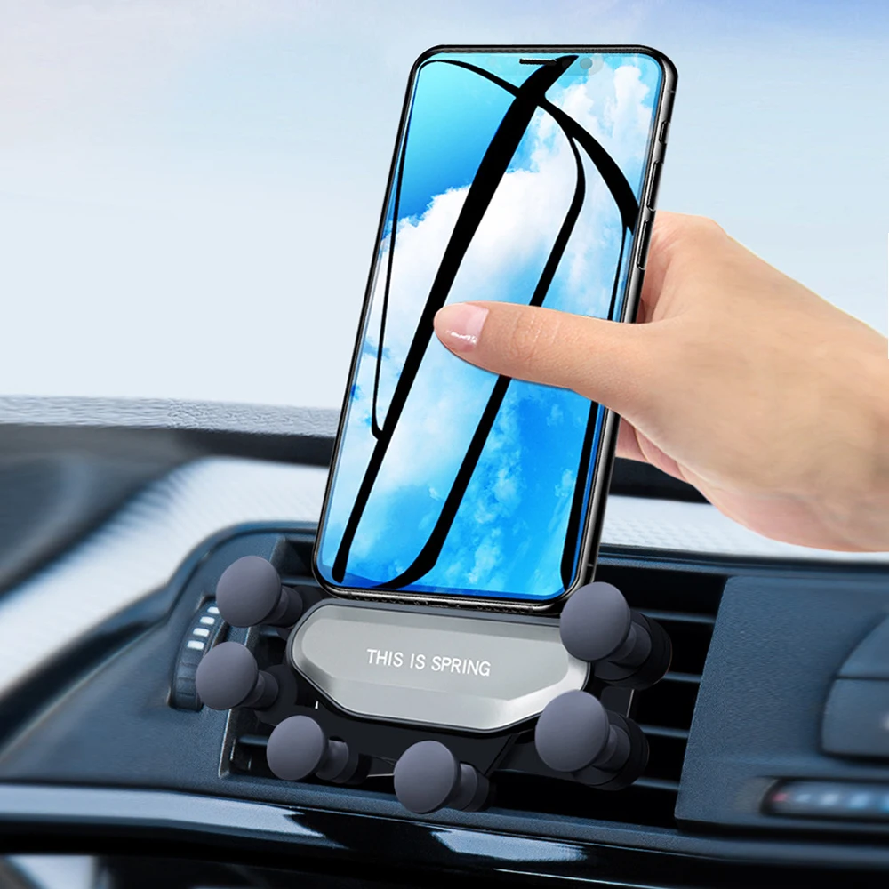 Air Vent держатель мобильного телефона для автомобиля Drving навигационный кронштейн автомобильная подставка для сотового телефона крепление Стенд датчик тяжести замок