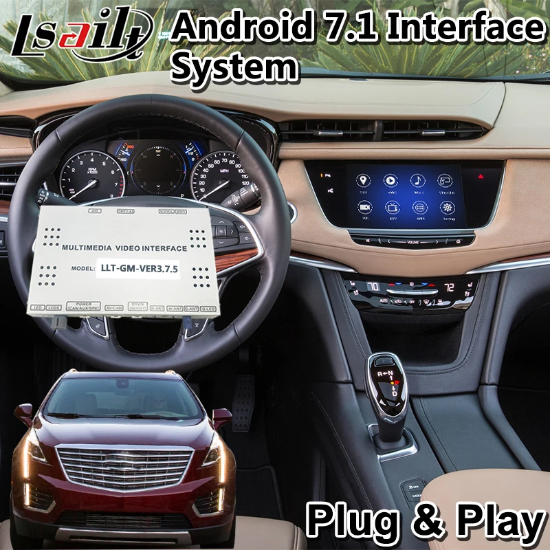  Lsailt Android Navigation Interface for Cadillac XT5 CUE System 2014-2019 Model with 3GB RAM 32GB R