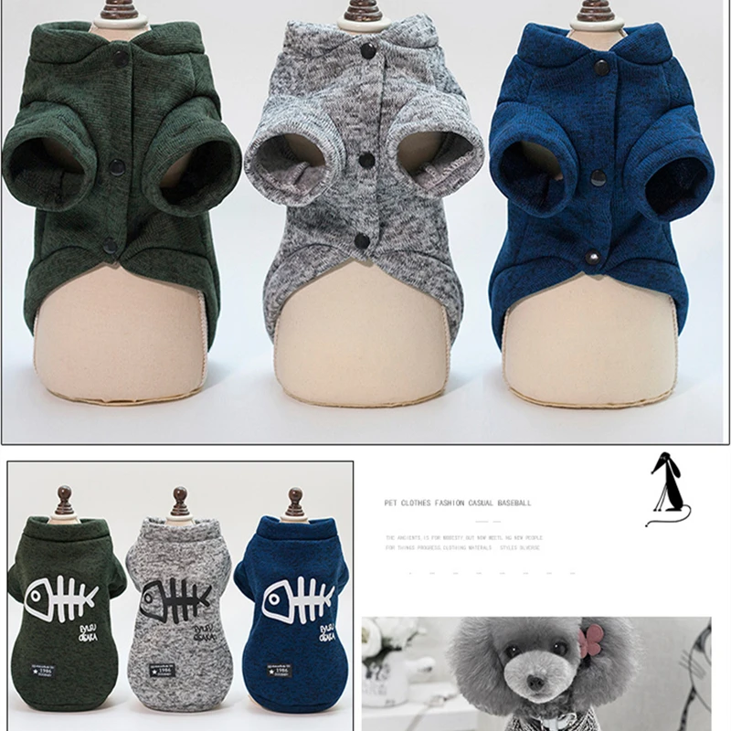 Autumn Winter Dog Clothes Two legs Warm Pet Clothing Outfit Small Costume Apparel for small medium dog shirt | Дом и сад
