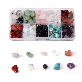 

Crushed natural stone Mixed Tumbled Stone Irregular Polishing Natural Rock And Quartz Crushed Stone Loose beads DIY accessories