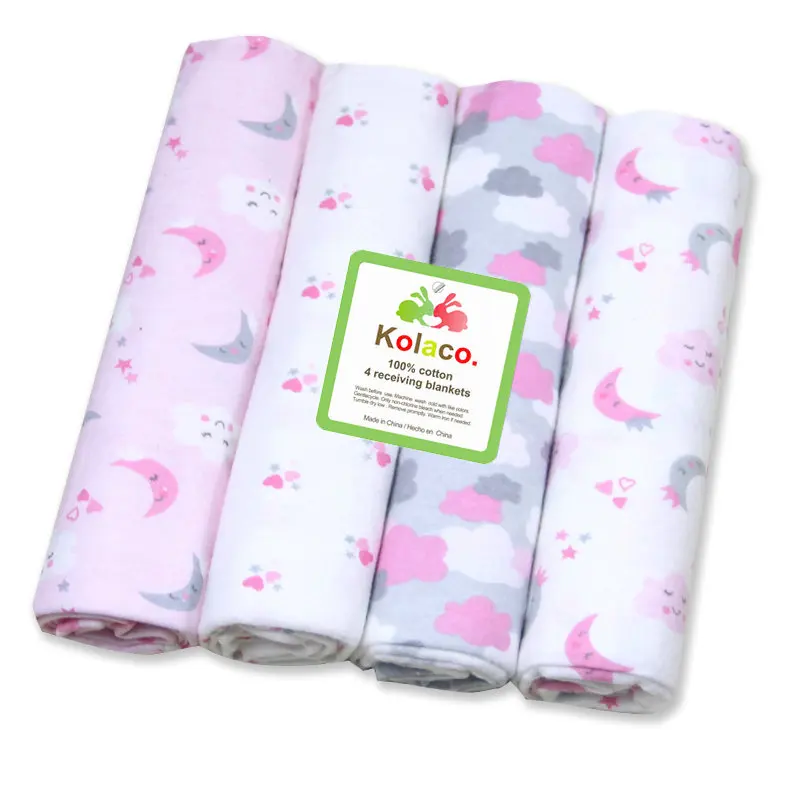 4 шт./лот детская хлопковые подгузники из муслина мягкие подгузники для новорождённых фланелевых детских обертывание муслиновой пеленкой пеленки фланелевые Одеяло - Цвет: PJ0020J