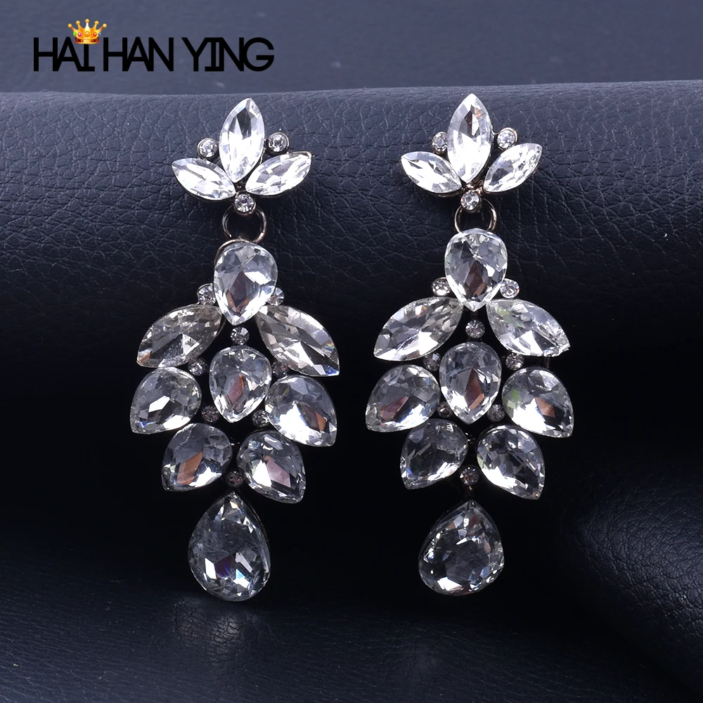 

Austrian Crystal Female Classic Teardrop Design Vintage Wedding Women Stud Earrings 2019 Fashion Jewelry