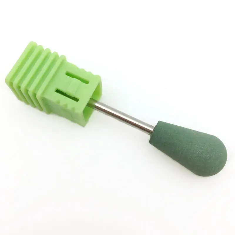 1 шт Длинные пулевые головки для ногтей сверла резиновый кремниевый материал сверла для ногтей буферная машина для маникюра аксессуары для дизайна ногтей - Цвет: 172-Green