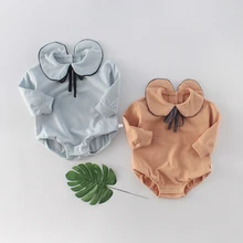 Body en coton à manches longues pour enfants, barboteuse douce pour bébés filles, vêtements pour nourrissons, nouvelle collection automne
