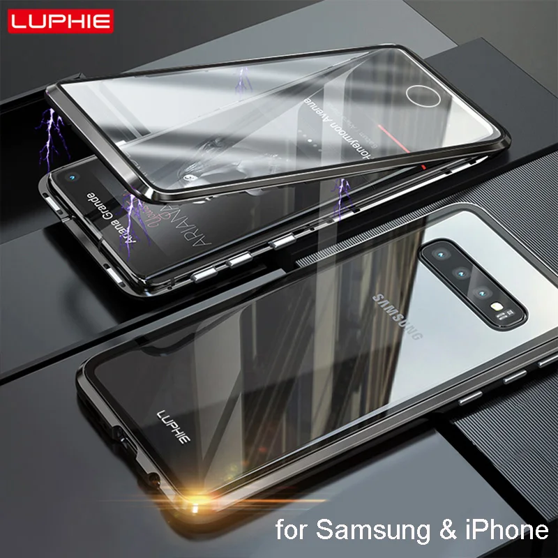 Магнитный чехол LUPHIE для samsung Galaxy S10 S10e Plus 5G S9 Note 9 8 iPhone X XS Max XR 7 plus |