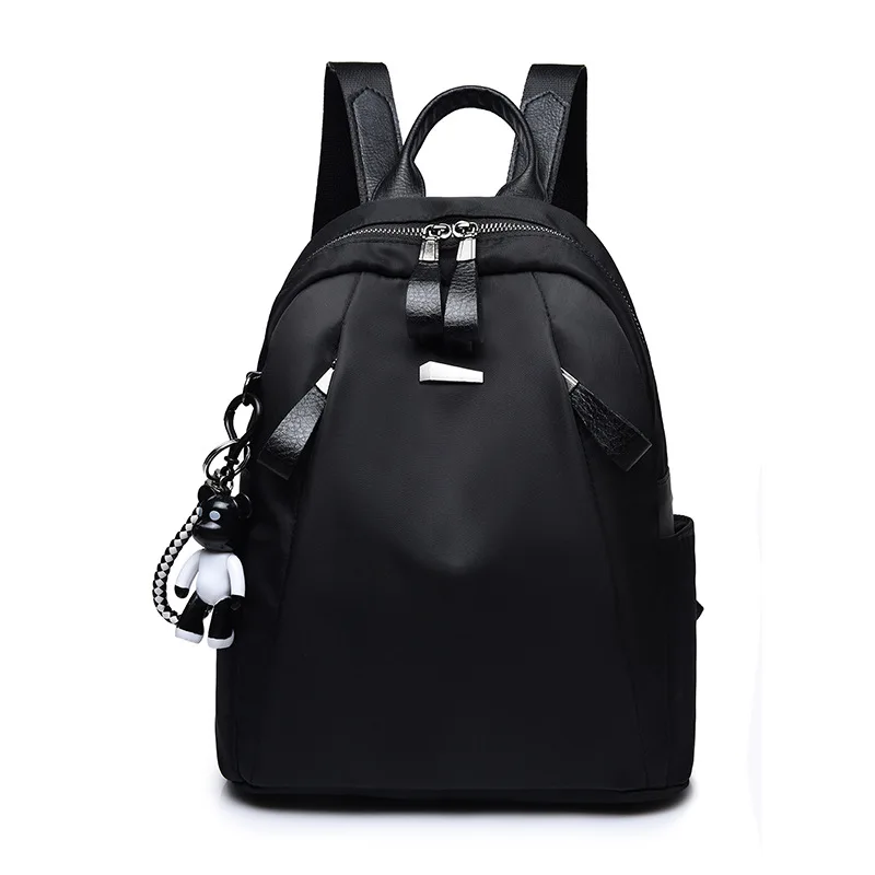 Новая сумка водонепроницаемый Оксфорд женский рюкзак на молнии школьные сумки для девочек-подростков маленький рюкзак сумки для женщин рюкзак - Цвет: black