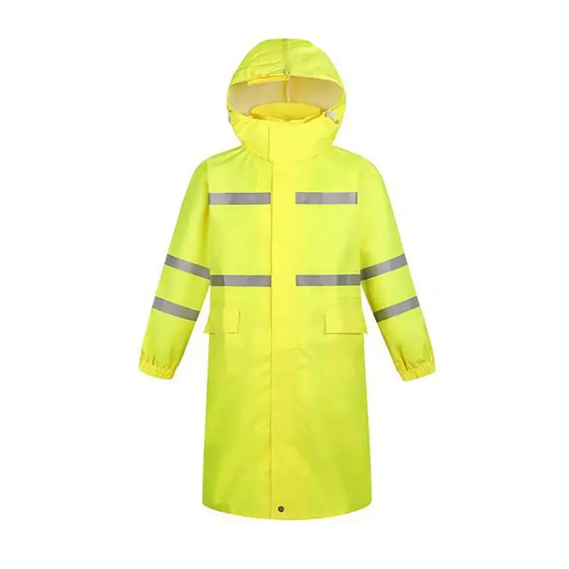 

2019New Loose Reflective Poncho Protective Waterproof Long style Rain Jacket Rain Coat Traffic Control Workwear