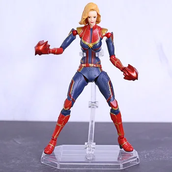

Revoltech Marvle Captain Marvel Carol Danvers PVC Action Figure Collectible Model Toy