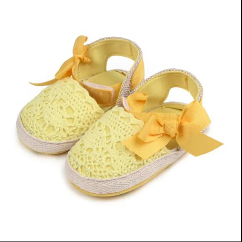 Lovely Bowknot Baby First Walkers Infants Girl Crib Shoes Soft Sole Newborn Shoes Antislip Baby Princess Shoes