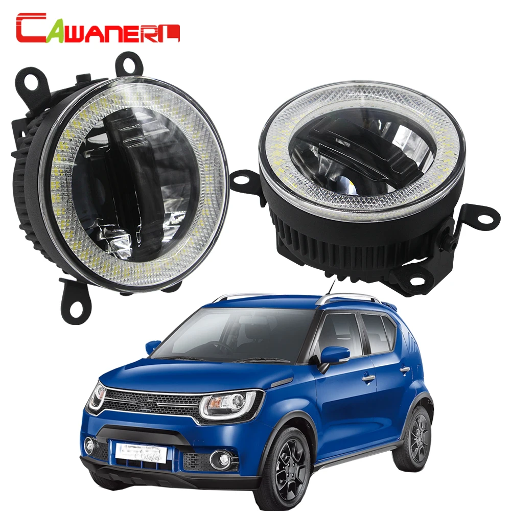 

Cawanerl 3IN1 Функция автомобильные передние противотуманные фары светильник светодиодный DRL дневная ходовая лампа Ангел глаз лампы 12V для Skoda Fabia I combi (2003-2008