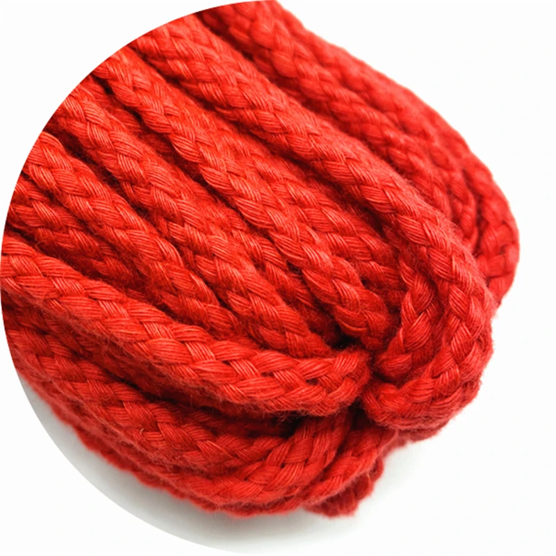 5mm Cotton Rope cotton rope Decorative Twisted Braided Cord Rope For Handmade Home Textile Decoration 5yards/Lot