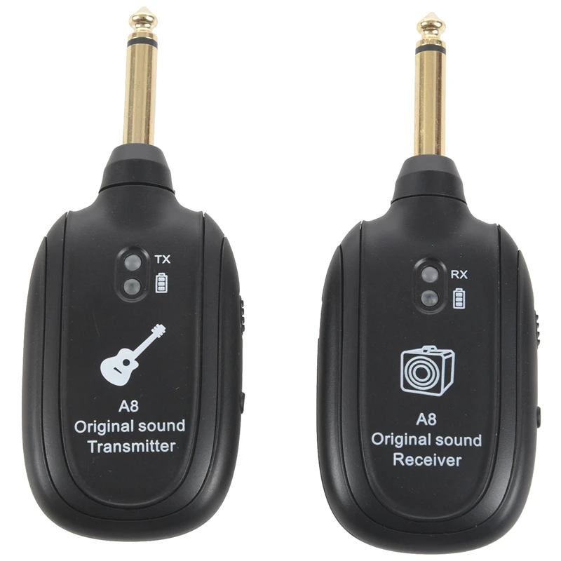 

UHF Guitar Wireless System Transmitter Receiver Built-in Rechargeable
