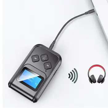 

Bluetooth Adapter LED Screen Wireless Audio Bluetooth 5.0 Transmitter Receiver for PC TV Auto 3.5mm AUX Music Bluetooth receiver