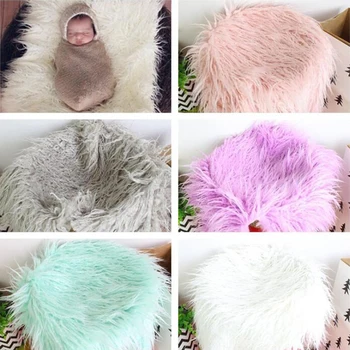

Newborn Photography Props Soft Baby Fur Blankets Faux Fur Background Blankets Cute Infant Kids Towel