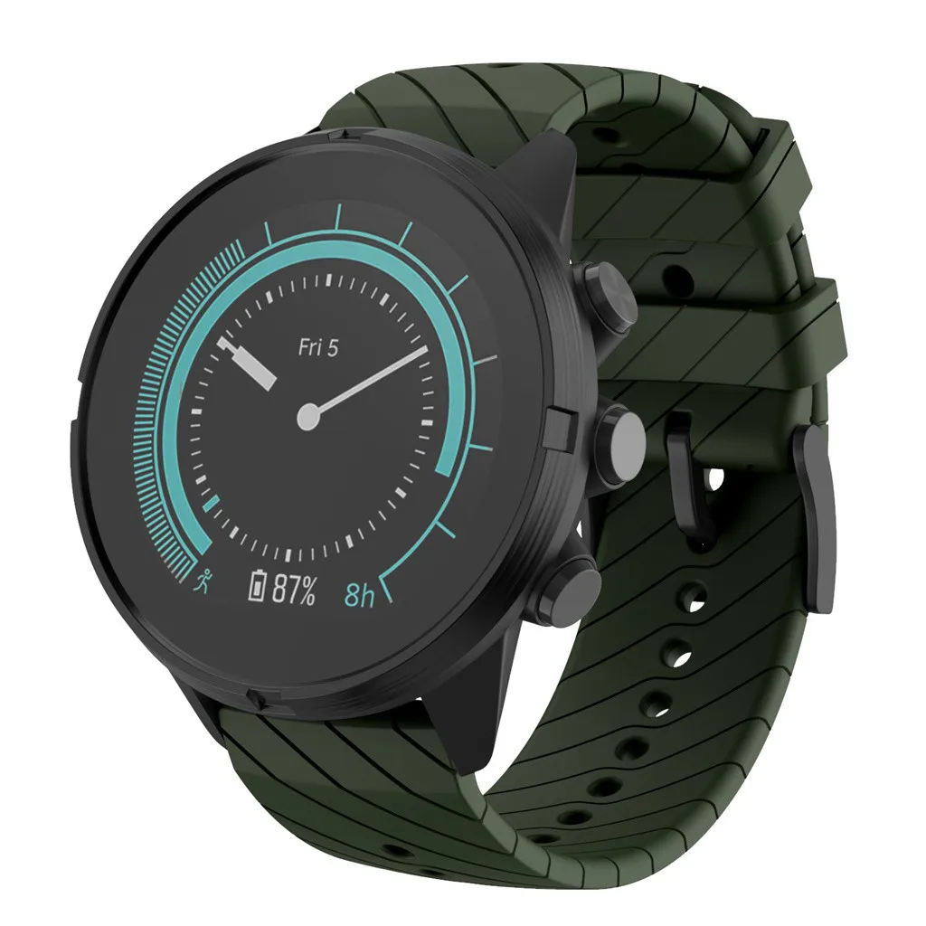 Ремешок сменный из мягкого силикона для спортивных смарт часов Suunto 9/9 Baro|Защита