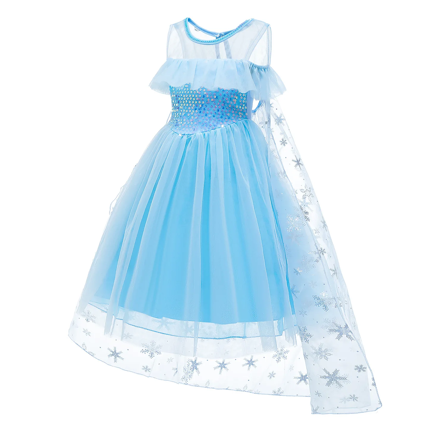 Разноцветные платья для девочек Летняя Брендовая детская одежда Снежная накидка