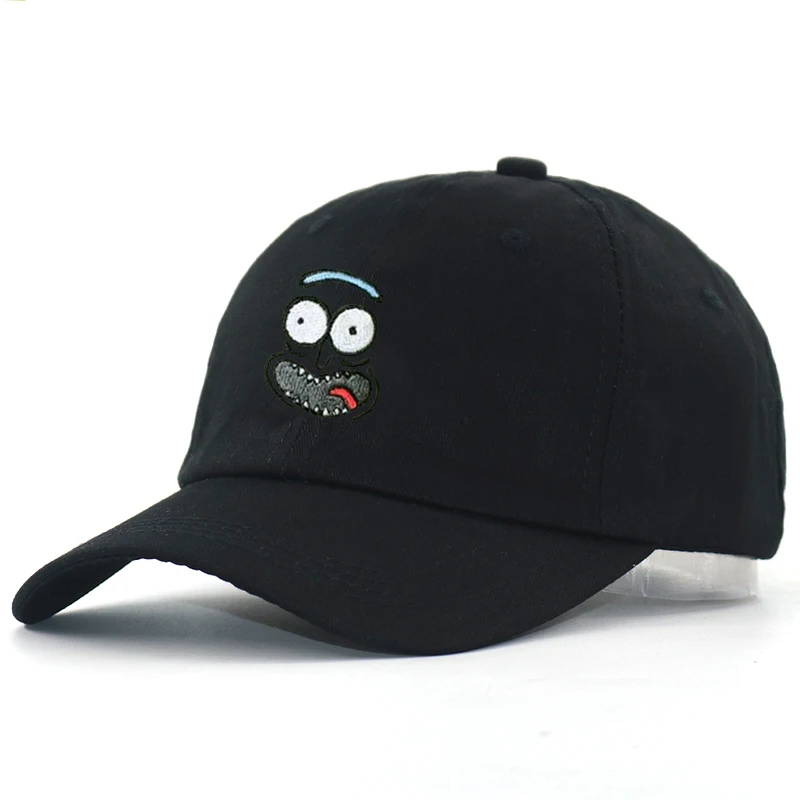 Американский Аниме Рик и Морти хип-хоп папа шляпа мультфильм Вышивка Черная Бейсболка Snapback причудливые шляпы унисекс