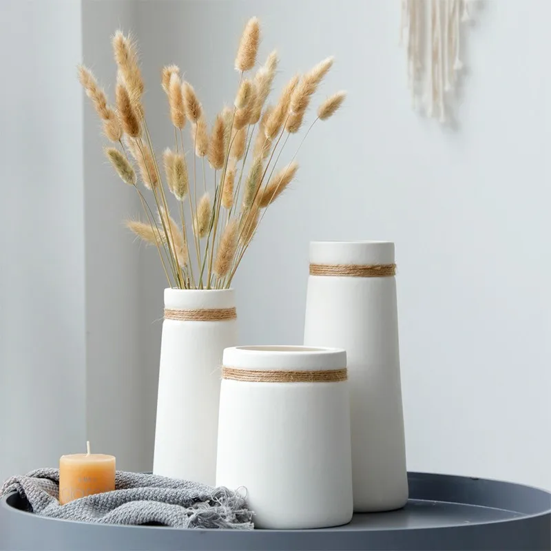 PROD 1005003368639456 Ceramic Vase Decoration Living Room Home Dried
Flower Flower Arrangement Homestay Hotel Decoration Nordic Ins Hemp
Rope Vase