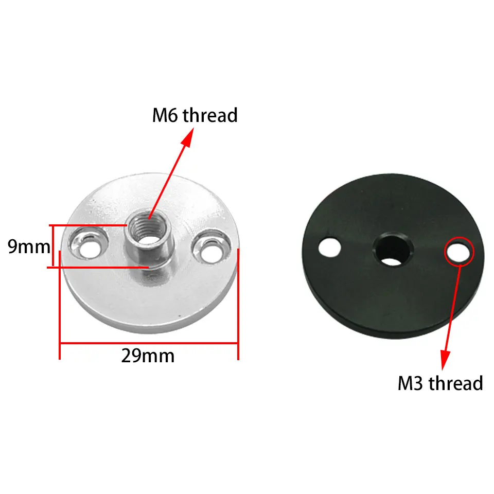 2pcs Inner Screw M6 LED Hose Light Base Spotlight Base Jewelry Light Lamp Desk Lamp 6mm Hole For DIY Accessories