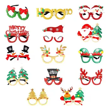 

14pcs Christmas Style Glasses Frames Funny Glasses Decoration for Photography Prop Costume Prop