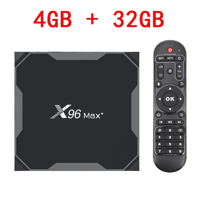 X96 Max+ смарт ТВ BOX Android 9,0 Amlogic S905X3 4 ядра, 4 Гб 64 Гб 2,4 г& Wi-Fi 5 ГГц Wi-Fi, BT 1000M 8K IPTV Set-top BOX PK HK1 плюс H96 - Цвет: 4G 32G TV BOX