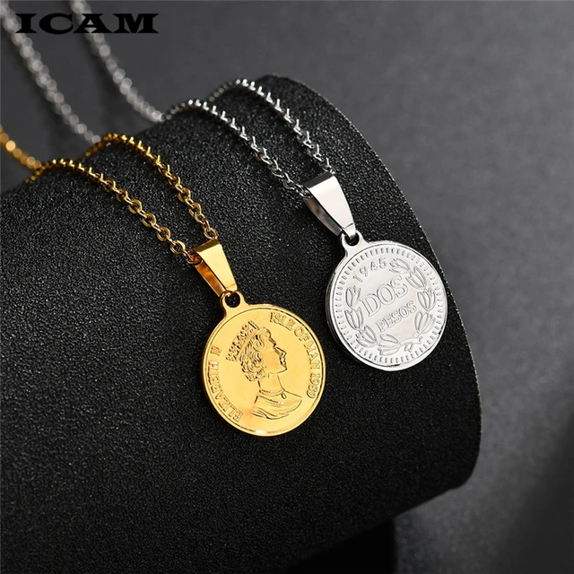 Queen Elizabeth II Coin Pendant Necklace