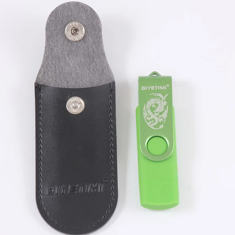 Usb флеш-накопитель Biyetimi dragon объемом 64 ГБ, 32 ГБ, объем памяти 16 ГБ, 8 ГБ, флеш-накопитель Usb 2,0, флешка для Android/PC - Цвет: Green with Bag