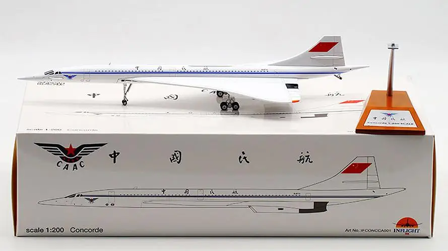 Inflight CAAC CONCORDE B-0772 1/200 литой самолет модель самолета