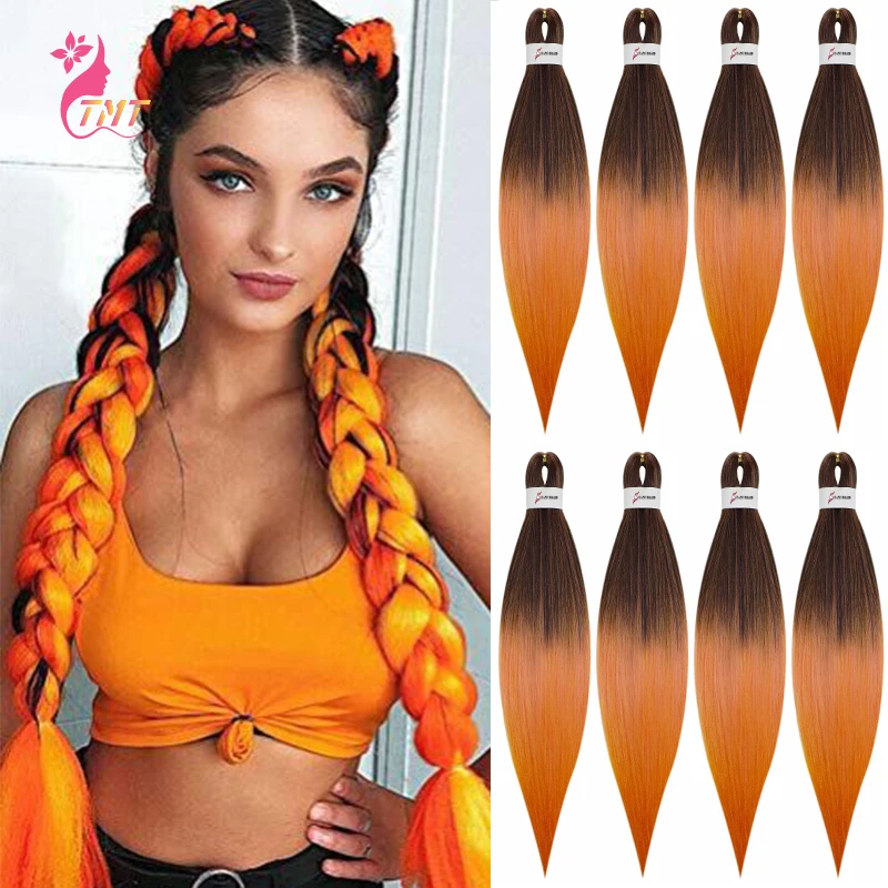 

Easy Braids Hair Pre Stretched Jumbo Braids 26" Low Temperature Fiber Ez Braid Hair Extension Ombre Synthetic Easy Jumbo Braids