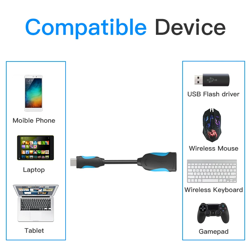 Переходник Vention с USB C на 3 0 OTG кабель Type Micro для Huawei MacBook Pro Samsung адаптер 2 0|usb to usb|cable usb